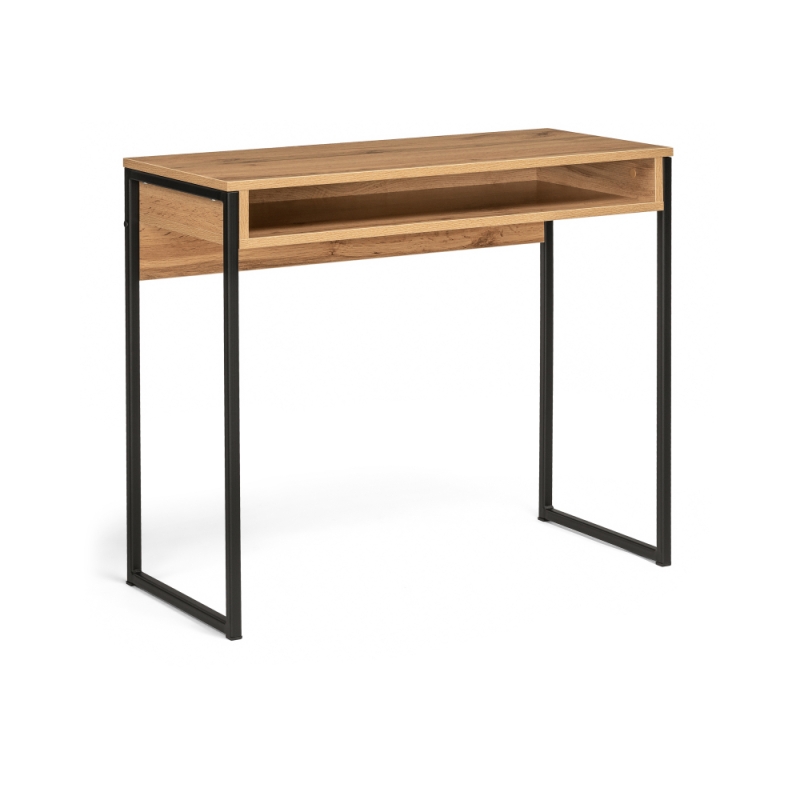 Письменный стол Лео Лофт 85х39х75 дуб вотан / матовый черный