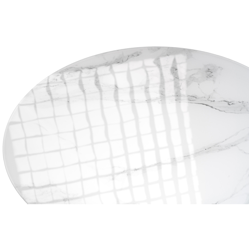 Комплект столиков Рускус белый мрамор / серый мрамор / галифакс