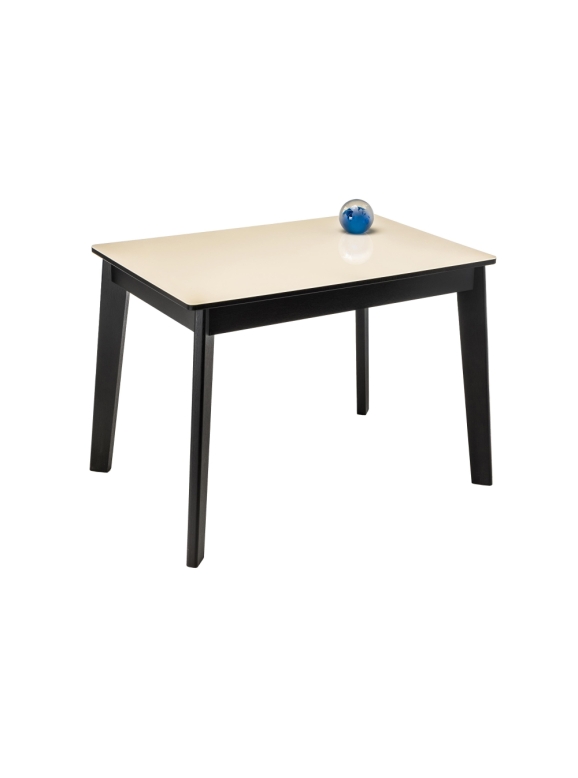 Стеклянный стол Арья венге / сливочно-кремовый