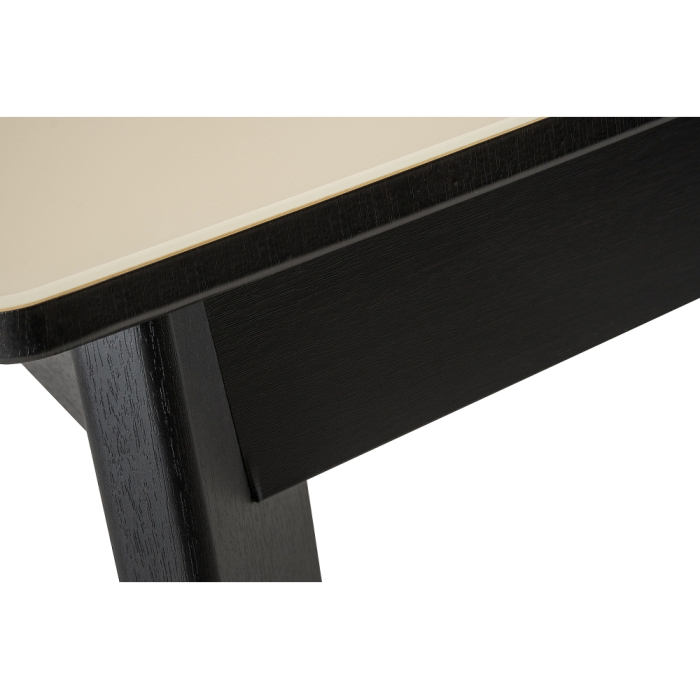 Стеклянный стол Арья венге / сливочно-кремовый