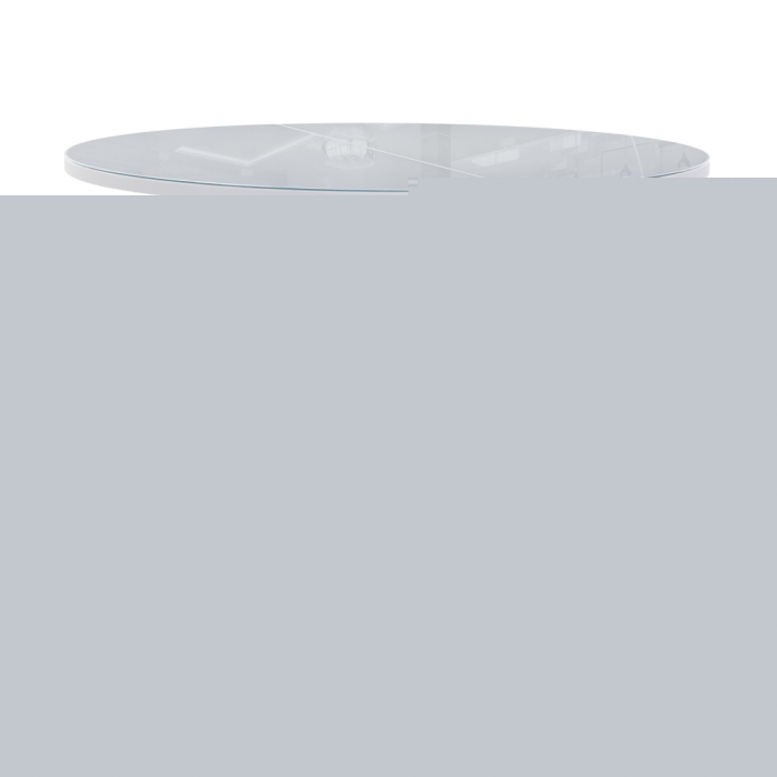 Стеклянный стол Бетина 100(130)х100х75 черный / белый