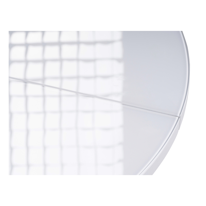 Стеклянный стол Бетина 100(130)х100х75 черный / белый