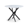Стеклянный стол Лауриц 100х77 черный / белый