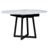Стеклянный стол Регна 100(130)х100х75 черный / белый