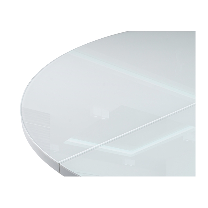 Стеклянный стол Регна 100(130)х100х75 черный / белый