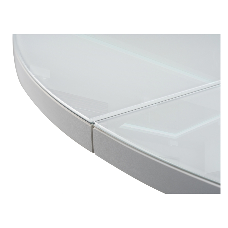 Стеклянный стол Регна 100(130)х100х75 черный / белый