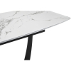 Стол Миссандея 140(180)х85х76 графит / белый мрамор