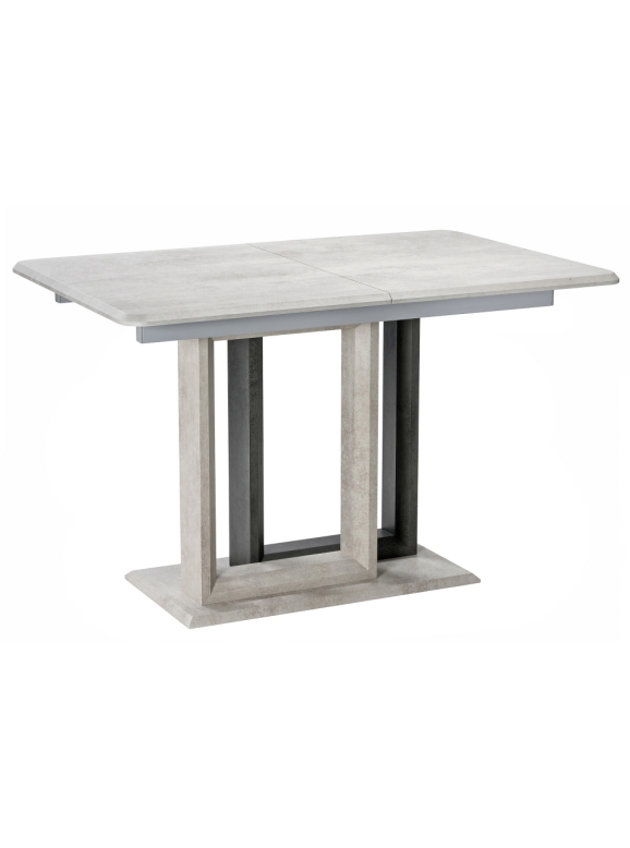 Стол на тумбе Санса 120(160)х80х76 камень темный / камень светлый