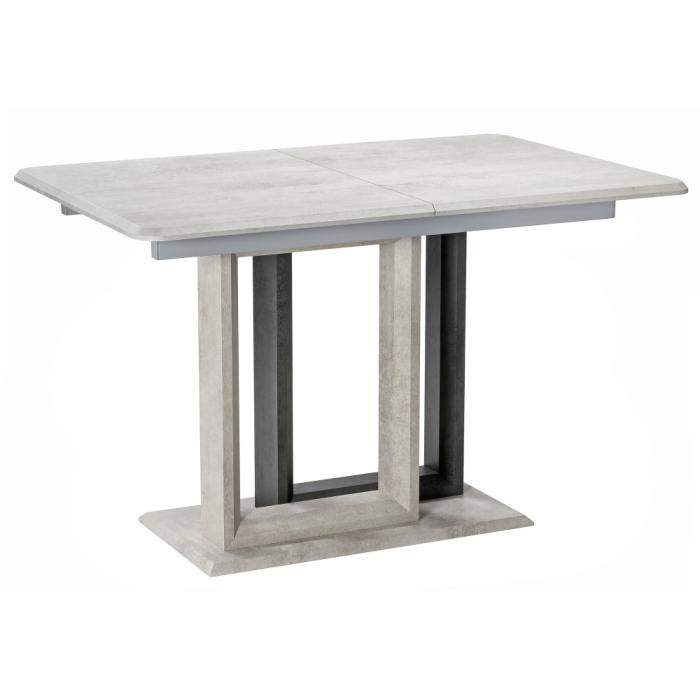 Стол на тумбе Санса 120(160)х80х76 камень темный / камень светлый