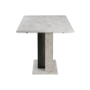 Стол на тумбе Санса 120(160)х80х76 камень темный / камень светлый