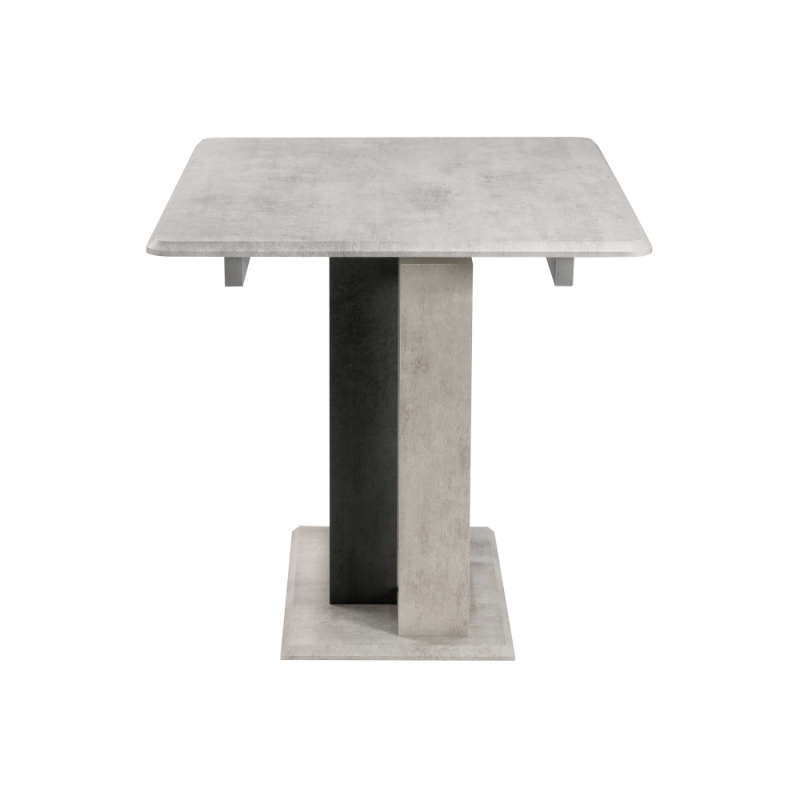 Стол на тумбе Санса 120(160)х80х76 камень темный / камень светлый