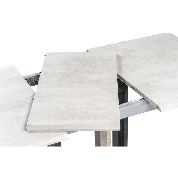 Стол на тумбе Санса 120(160)х80х76 камень темный / камень светлый