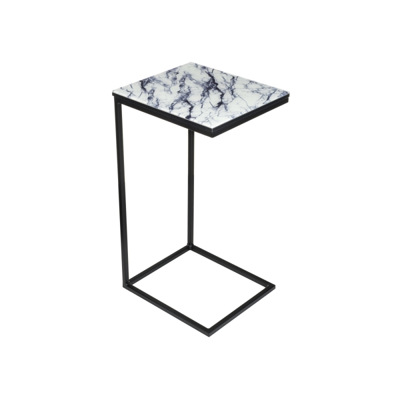 Журнальный столик Геркулес 30х34х62 белый мрамор