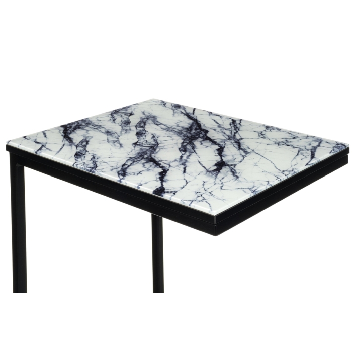 Журнальный столик Геркулес 30х34х62 белый мрамор