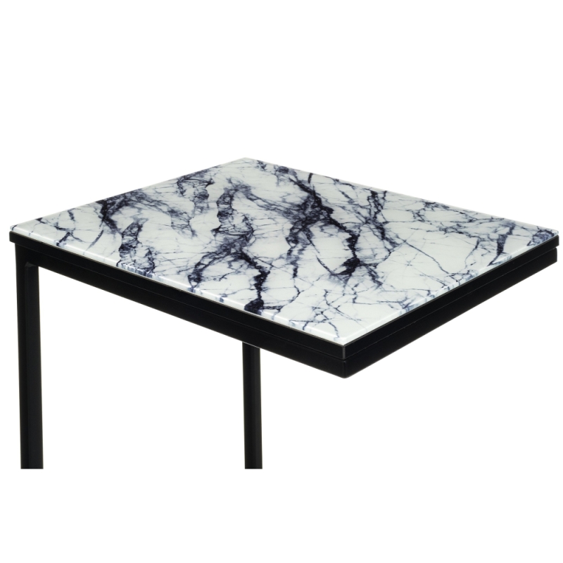 Журнальный столик Геркулес 30х34х62 белый мрамор