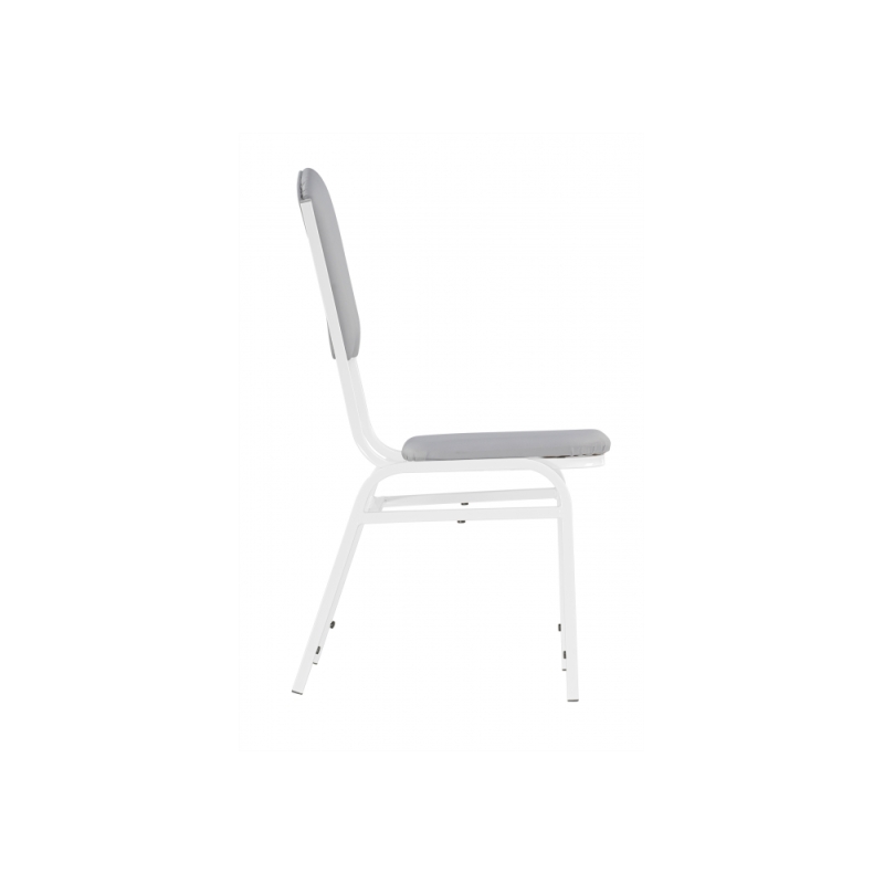 Стул на металлокаркас Арналд светло-серый / белый