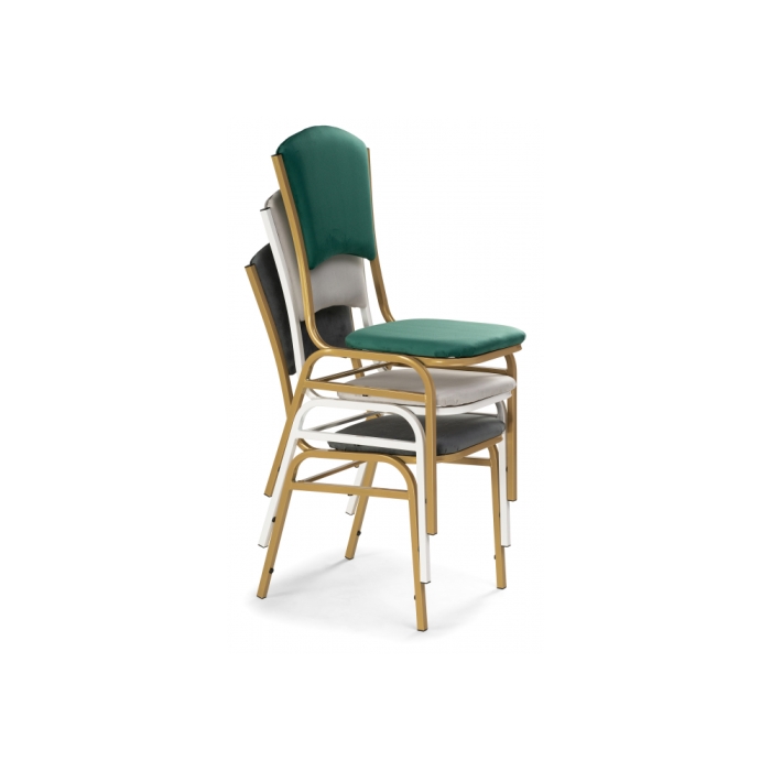 Стул на металлокаркас Арналд зеленый / золотой