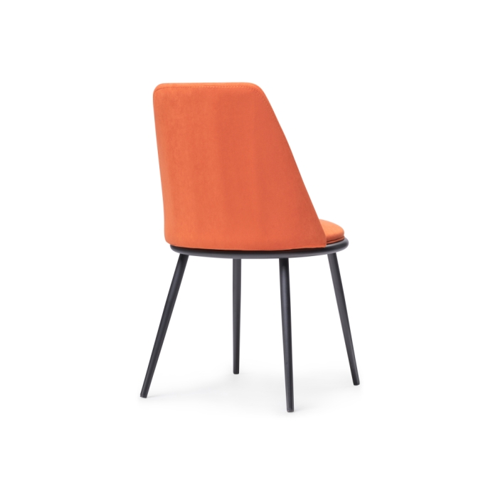 Стул на металлокаркасе Алдис катания флам / черный матовый