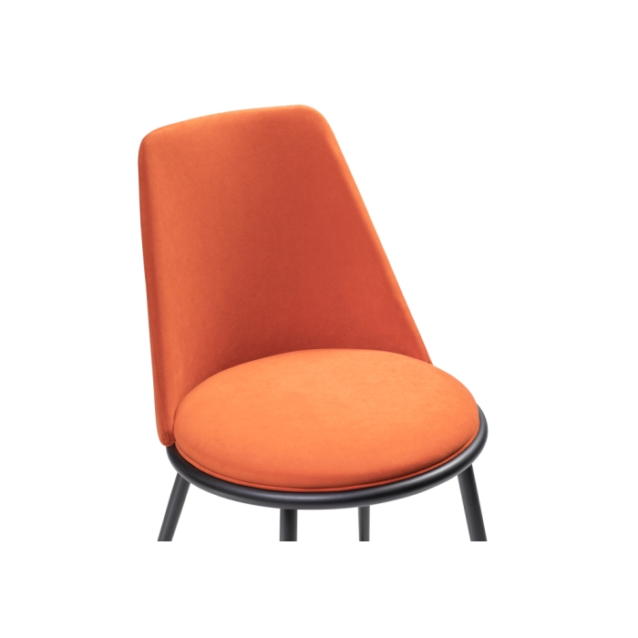 Стул на металлокаркасе Алдис катания флам / черный матовый