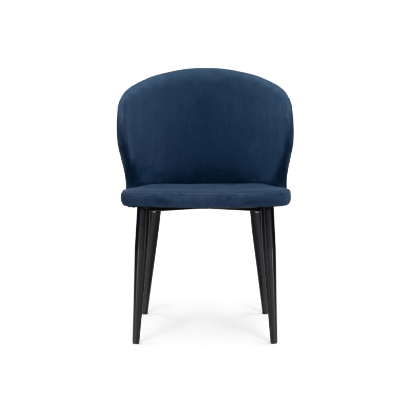 Стул на металлокаркасе Алсисар темно-синий / черный