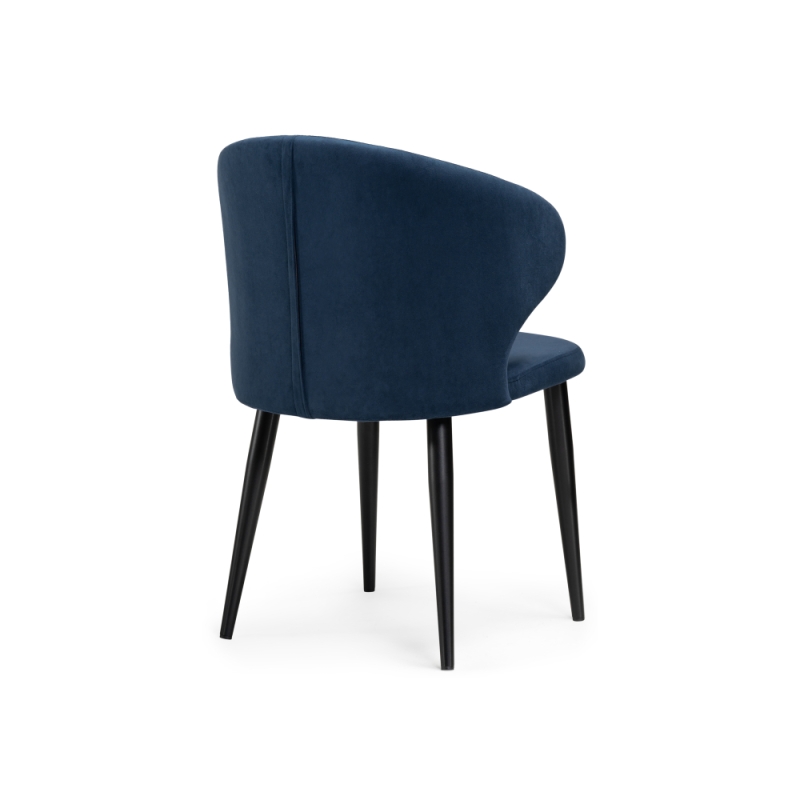 Стул на металлокаркасе Алсисар темно-синий / черный