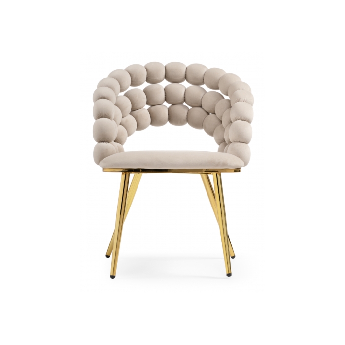 Стул на металлокаркасе Ball beige / gold