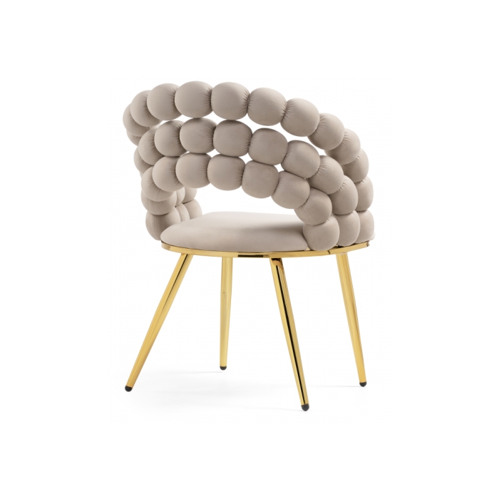 Стул на металлокаркасе Ball beige / gold