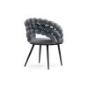 Стул на металлокаркасе Ball dark gray / black