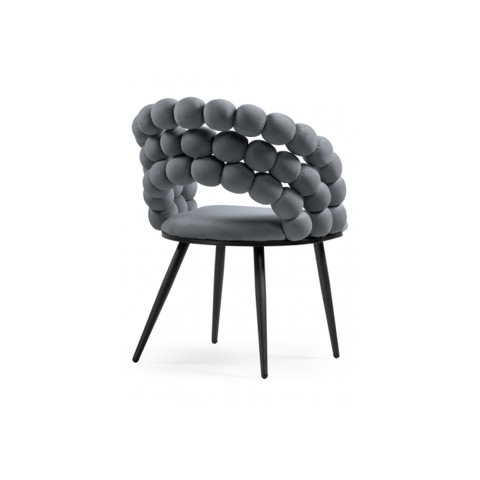 Стул на металлокаркасе Ball dark gray / black