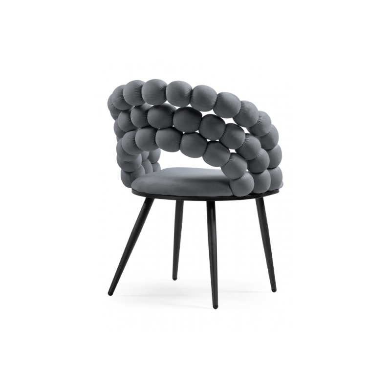 Стул на металлокаркасе Ball dark gray / black