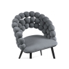 Стул на металлокаркасе Ball dark gray / black
