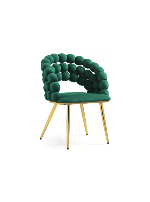 Стул на металлокаркасе Ball green / gold