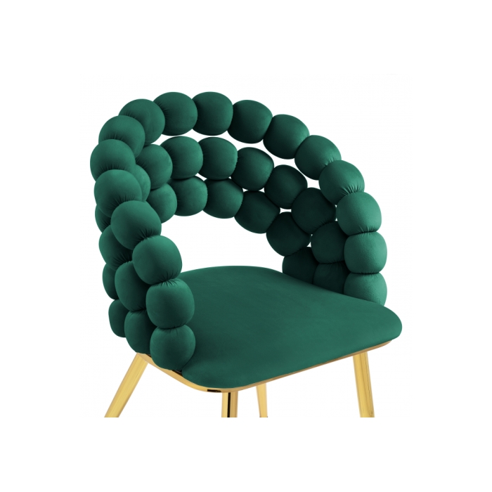 Стул на металлокаркасе Ball green / gold