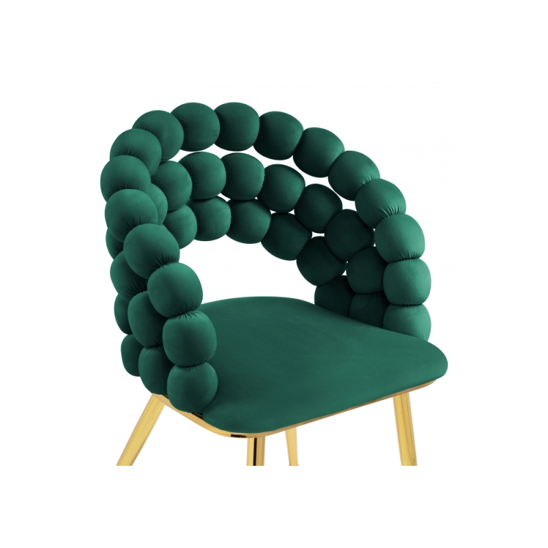Стул на металлокаркасе Ball green / gold