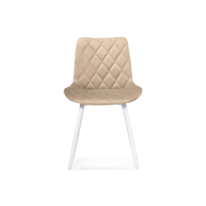 Стул на металлокаркасе Баодин Б/К бежевый / белый