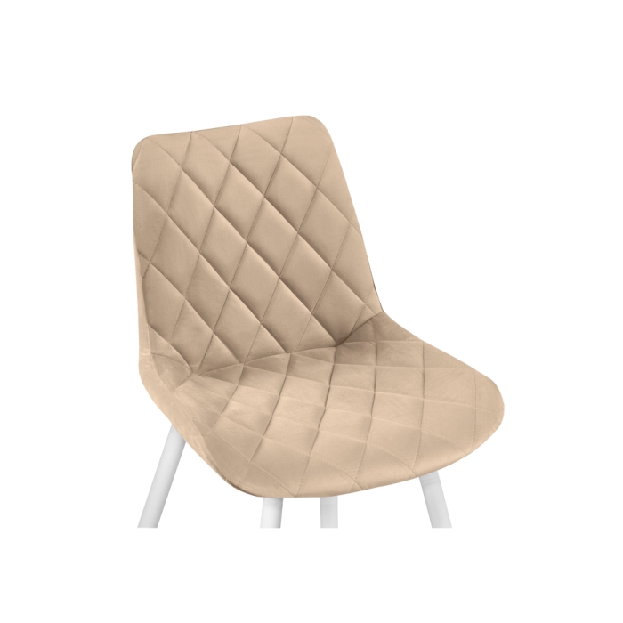 Стул на металлокаркасе Баодин Б/К бежевый / белый