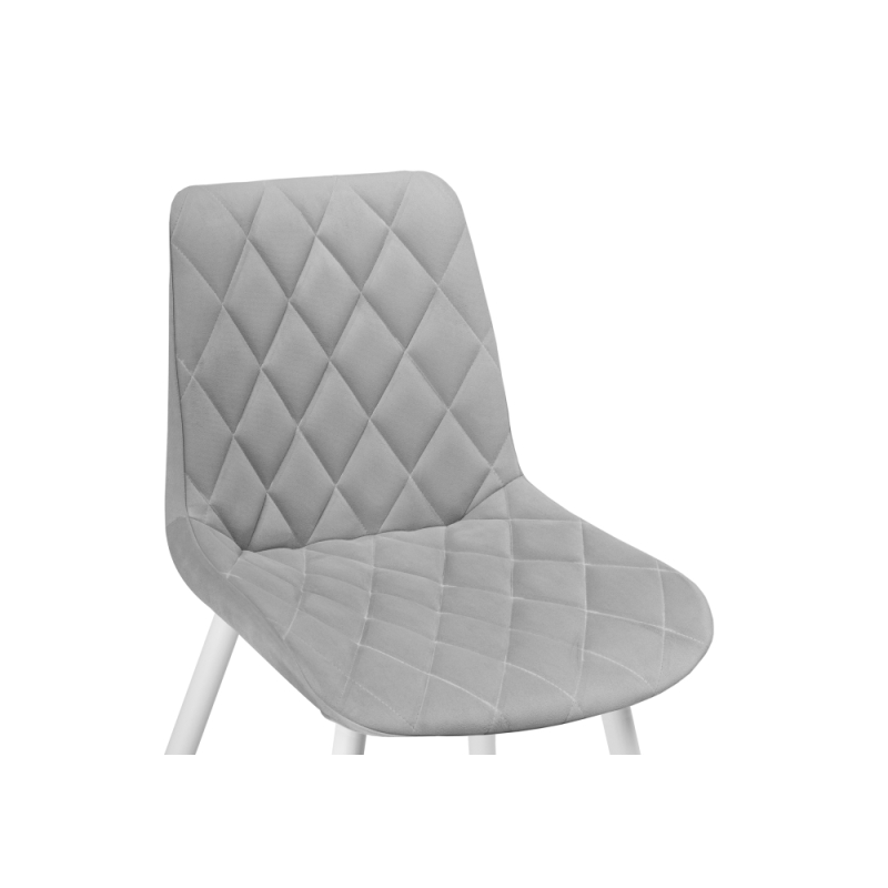 Стул на металлокаркасе Баодин Б/К светло-серый / белый