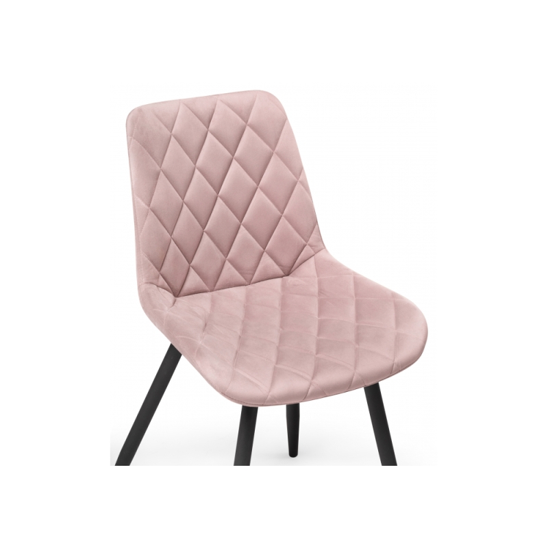 Стул на металлокаркасе Баодин К крутящийся розовый / черный