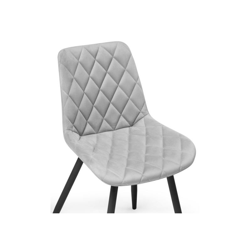 Стул на металлокаркасе Баодин К крутящийся светло-серый / черный