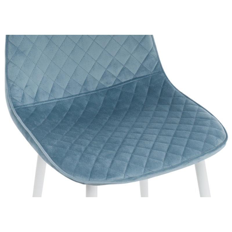 Стул на металлокаркасе Capri blue / white