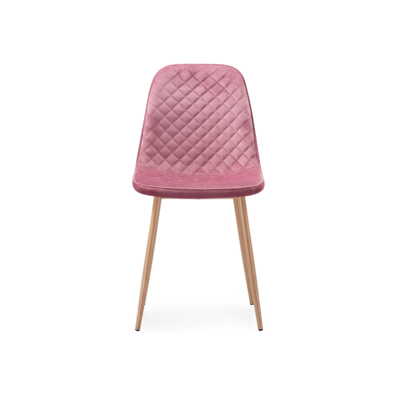 Стул на металлокаркасе Capri pink / wood