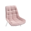 Стул на металлокаркасе Челси велюр розовый / белый