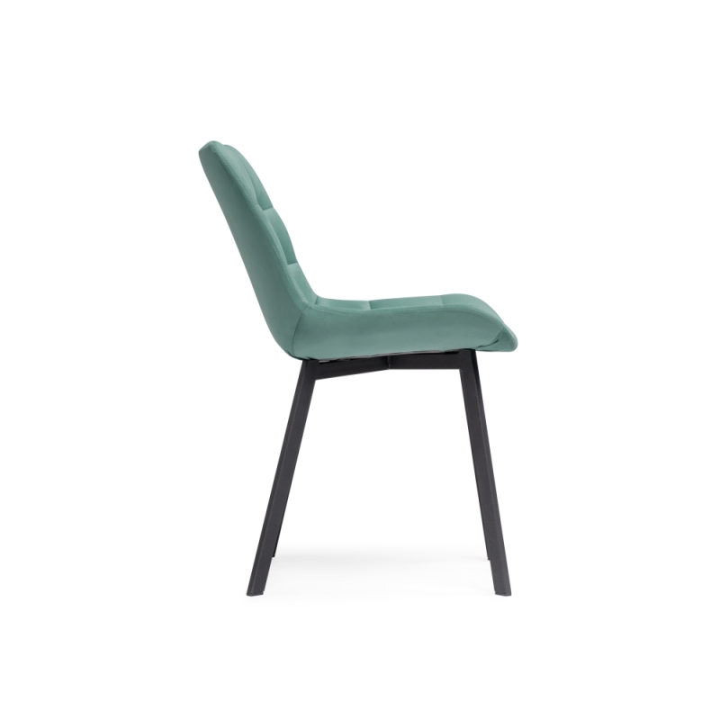 Стул на металлокаркасе Челси бирюзовый / черный