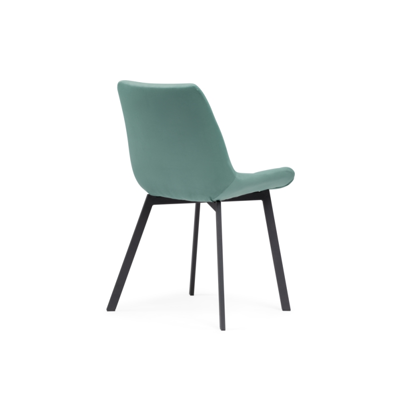 Стул на металлокаркасе Челси бирюзовый / черный