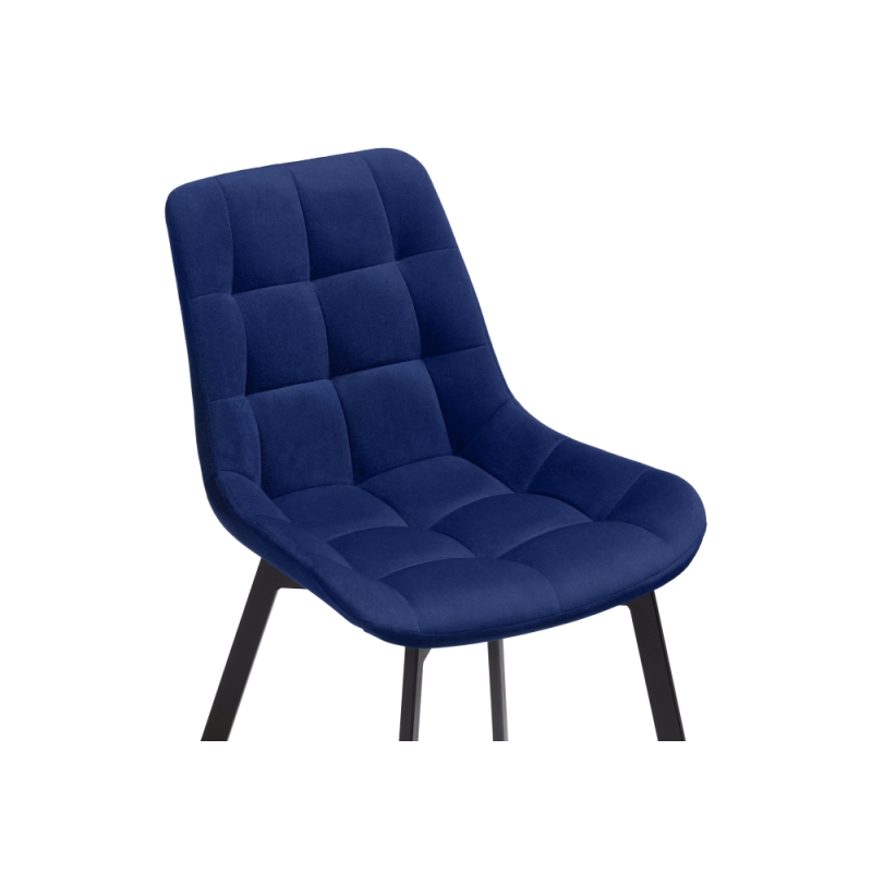 Стул на металлокаркасе Челси черный / синий