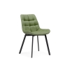 Стул на металлокаркасе Челси черный / зеленый велюр