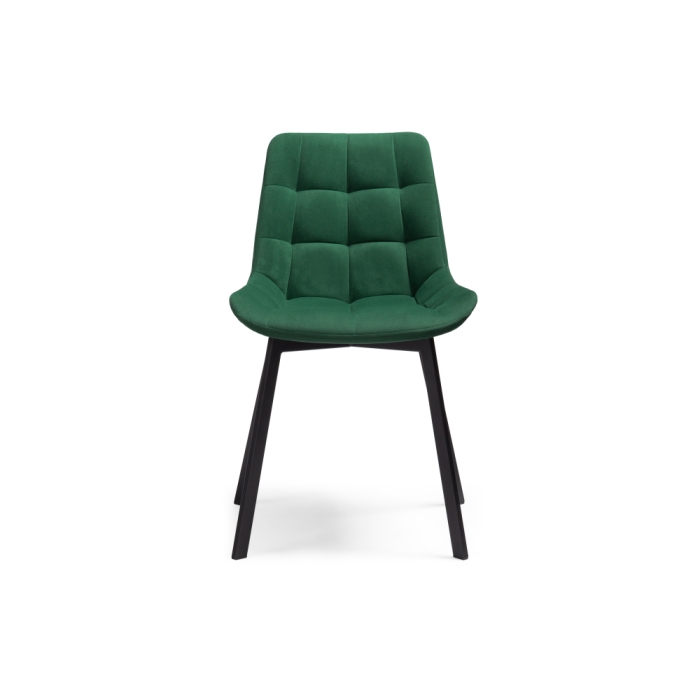 Стул на металлокаркасе Челси черный / зеленый