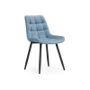 Стул на металлокаркасе Челси К голубой / черный