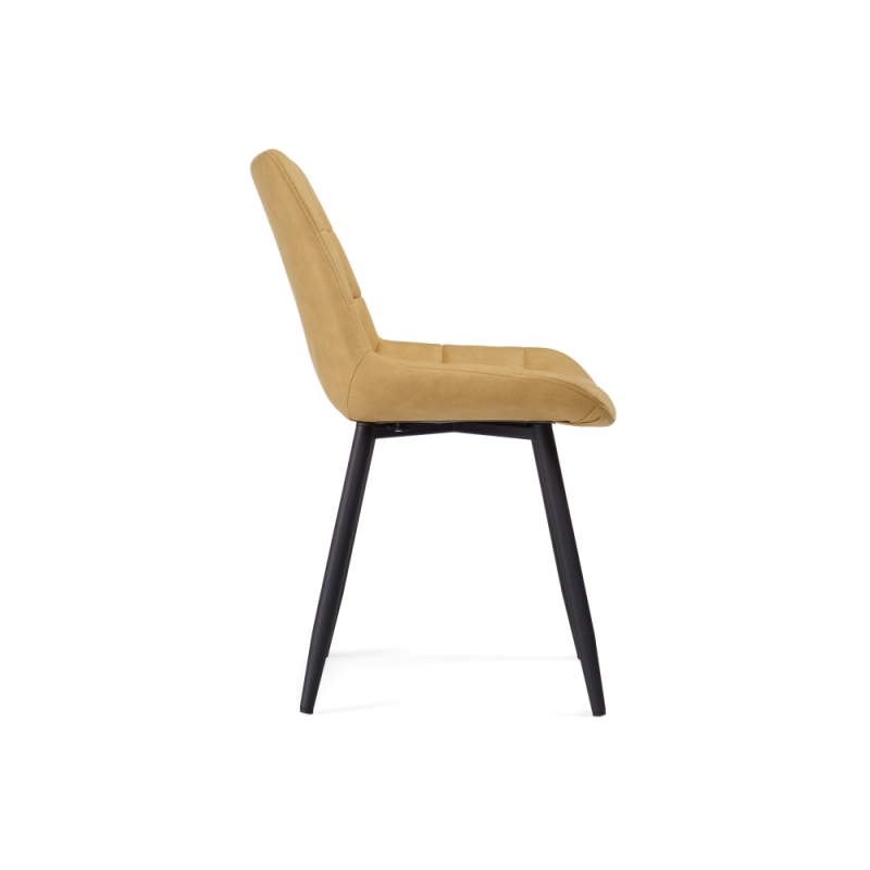 Стул на металлокаркасе Челси горчичный graf 6 / черный