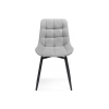 Стул на металлокаркасе Челси К крутящийся светло-серый teddy 022 / черный